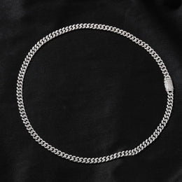 6mm VVS1 D Moissanite Iced Miami Cuban Chain Necklace- Miles Jewellery