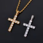Iced Out Large Cross Pendant- Miles Jewellery