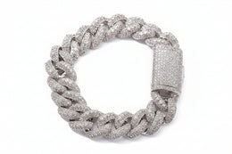 18mm Iced Box Clasp Cuban bracelet product view 13