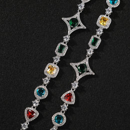 Iced Geometric Color Stone jewelry detail view 14