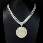VVS Moissanite Imperial Cross Medallion Pendant - 925 Sterling Silver