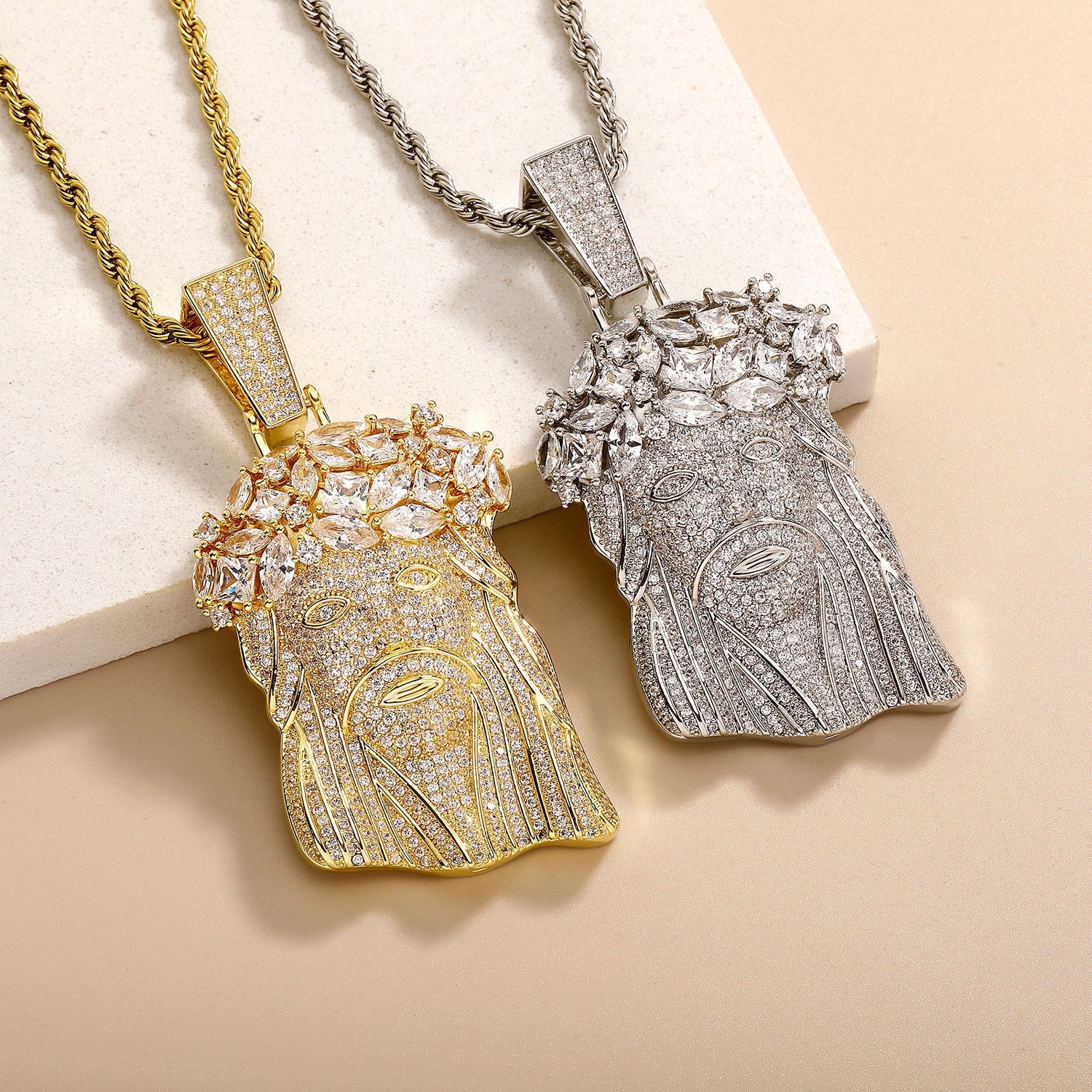 Iced Jesus Piece Pendant – Hip Hop Jewelry product image 3