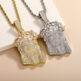 Iced Jesus Piece Pendant – Hip Hop Jewelry product image 3