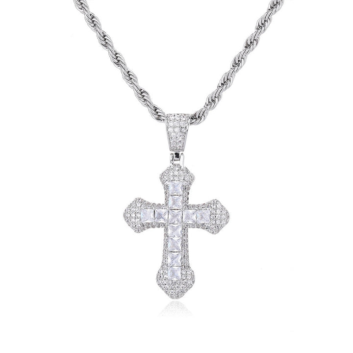 Iced Color Cross Pendant
