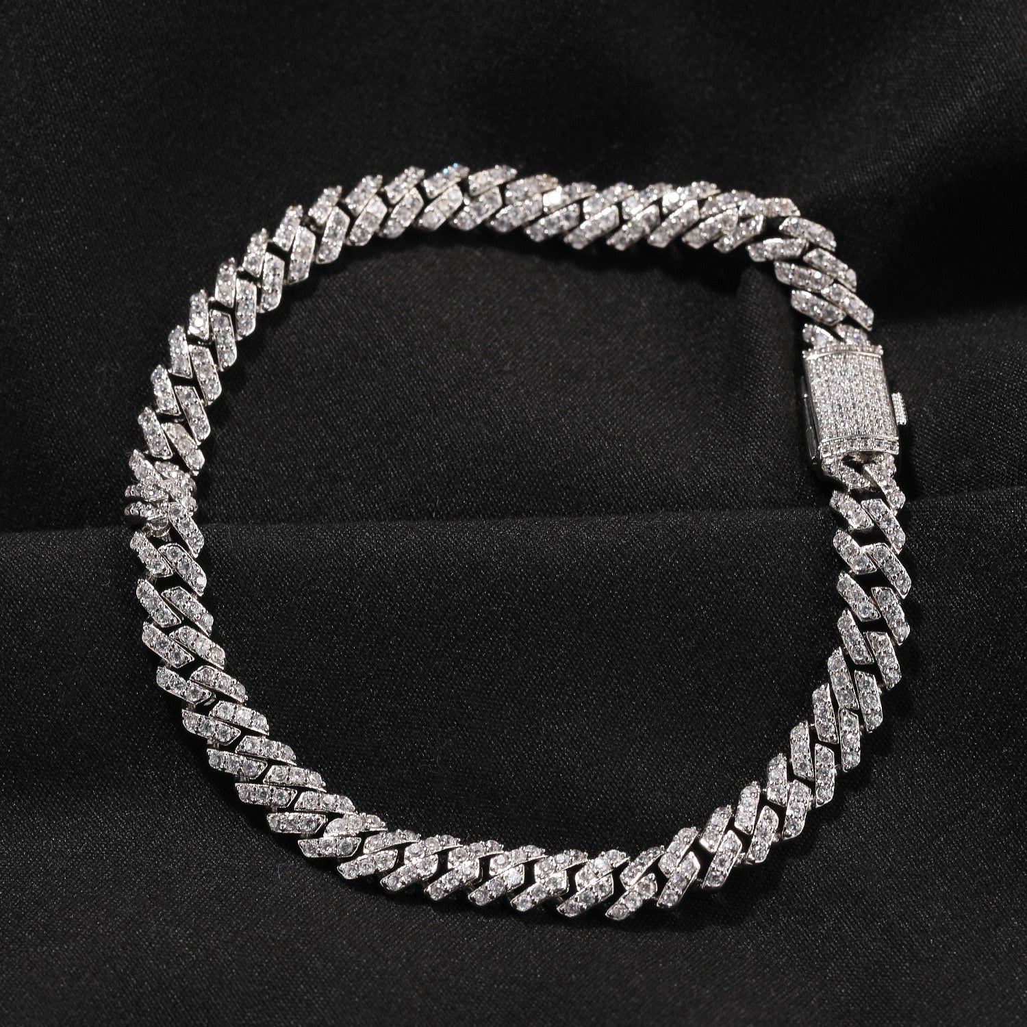6mm Iced Out Cuban Chain bracelet product view 7