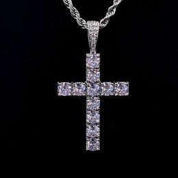 Iced Out Large Cross Pendant- Miles Jewellery