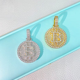 Moissanite Bitcoin Pendant 925 Sterling Silver — product image 8