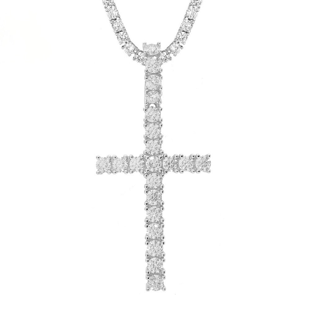 3mm Moissanite Cross Pendant