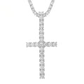 3mm Moissanite Cross Pendant