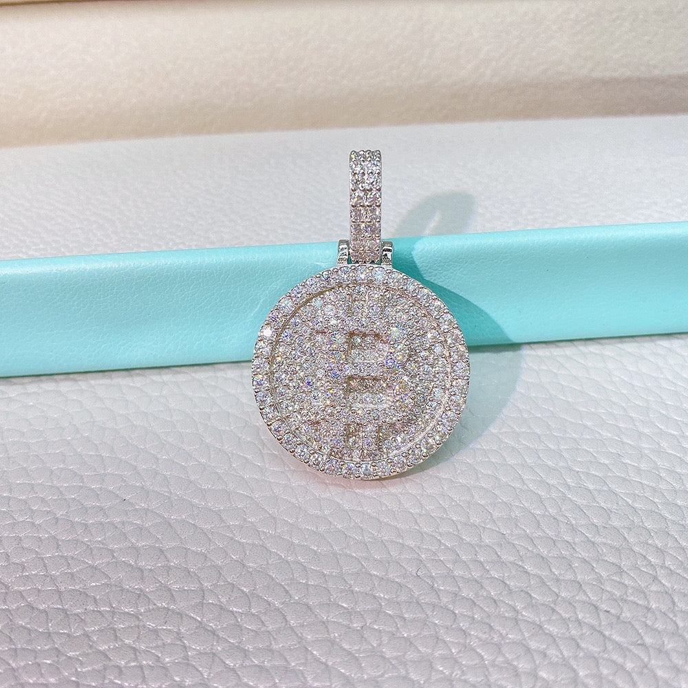 Moissanite Bitcoin Pendant 925 Sterling Silver — product image 9
