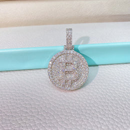 Moissanite Bitcoin Pendant 925 Sterling Silver — product image 9