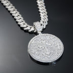 VVS Moissanite Imperial Cross Medallion Pendant - 925 Sterling Silver