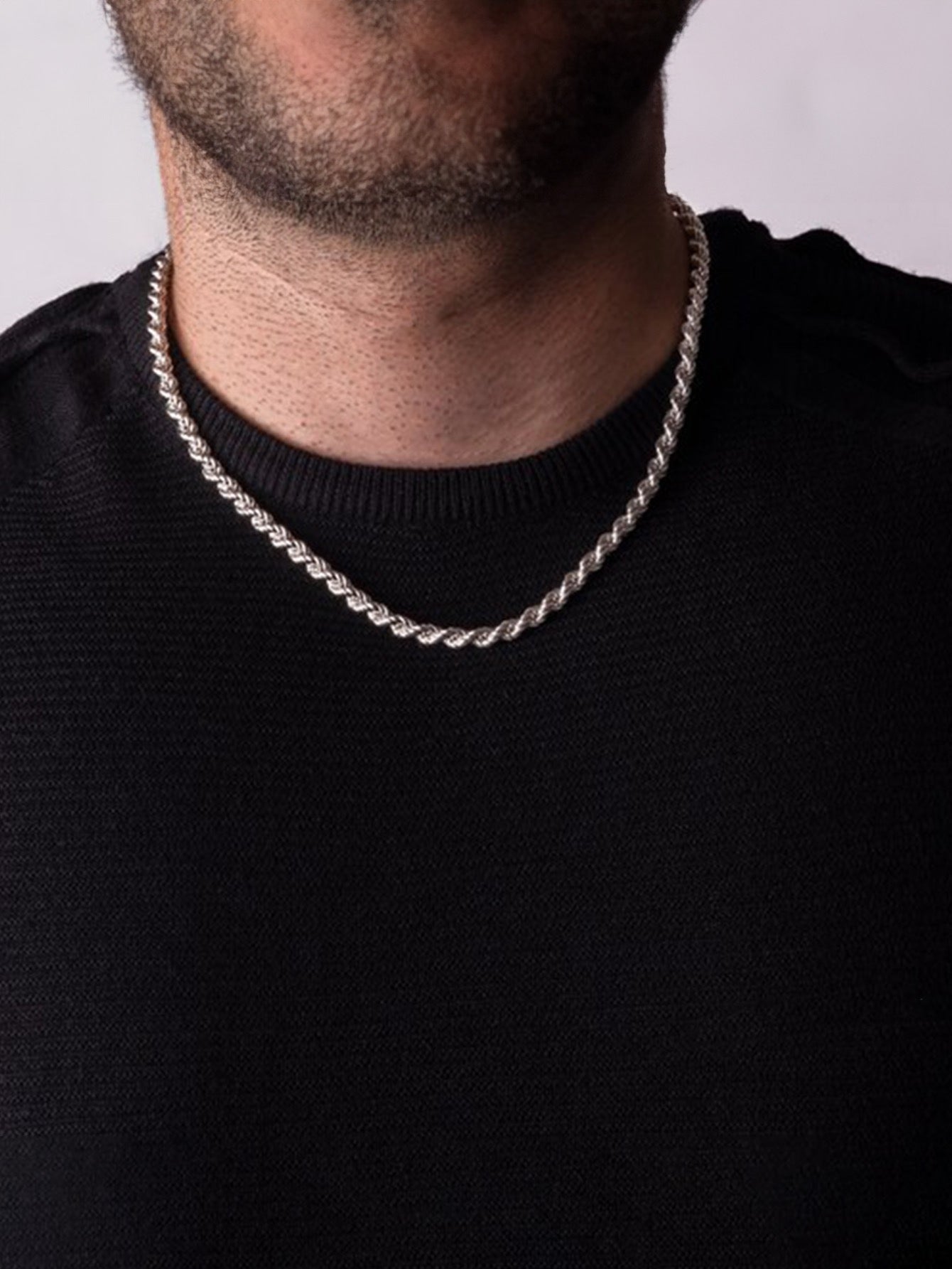 2-5mm Rope Chain Necklace