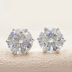 VVS1 D Color Moissanite Stud Earrings - Screw Back- Miles Jewellery