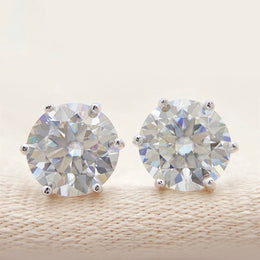 VVS1 D Color Moissanite Stud Earrings - Screw Back- Miles Jewellery