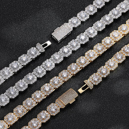 10/12mm Iced Out Halo Tennis jewelry detail view 10