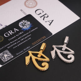 Iced Moissanite Eye of Horus Pendant - 925 Sterling Silver — product image 6
