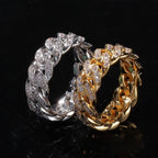 8mm Cuban Link Ring – Copper CZ- Miles Jewellery