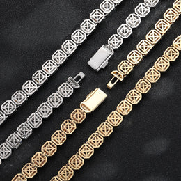 10/12mm Iced Out Halo Tennis jewelry detail view 11