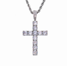 Iced Out Large Cross Pendant- Miles Jewellery