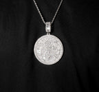 VVS Moissanite Imperial Cross Medallion Pendant - 925 Sterling Silver