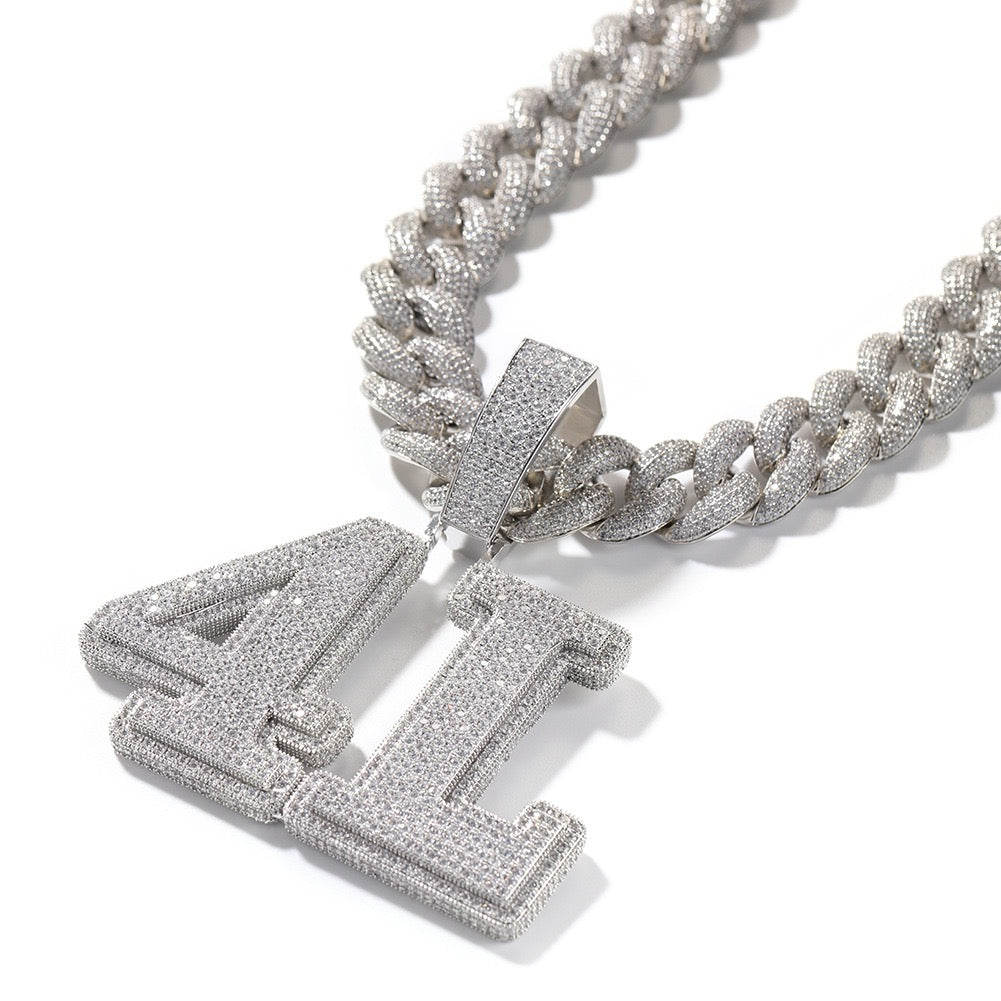 Custom Iced Letter & Number Pendant