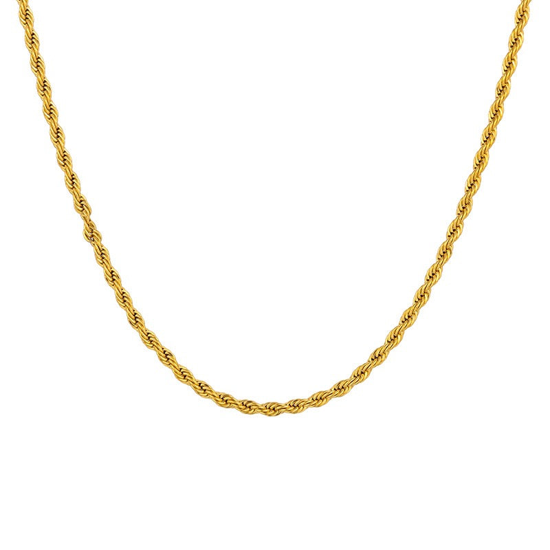2-5mm Rope Chain Necklace