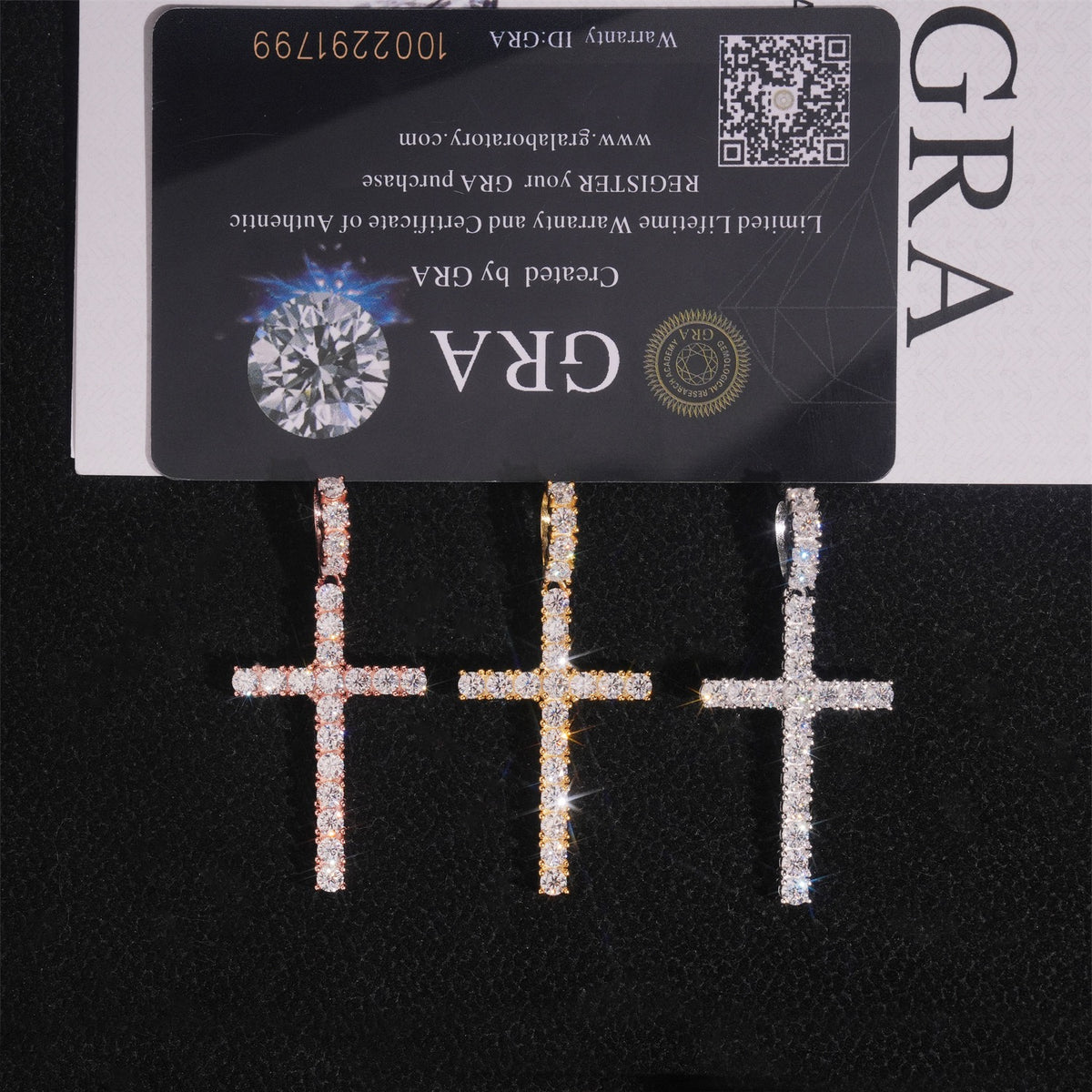 3mm Moissanite Cross Pendant