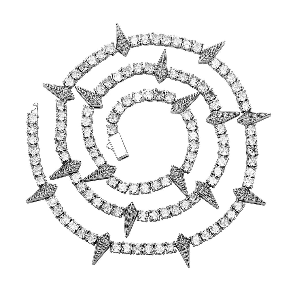 Iced Spike Tennis Chain- Miles Jewellery