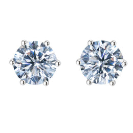 VVS1 D Color Moissanite Stud Earrings - Screw Back- Miles Jewellery