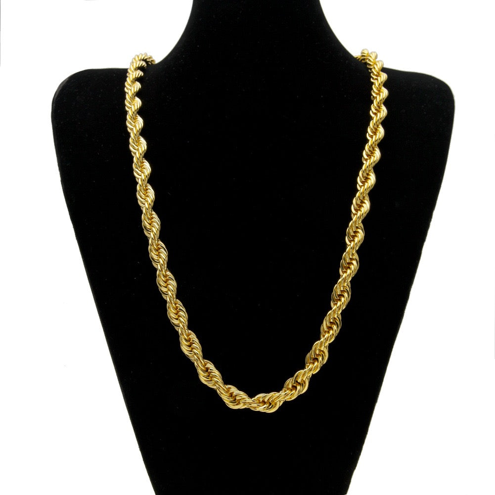 10mm Rope Chain - Stainless Steel Necklace- Miles Jewellery