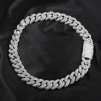 18mm Iced Box Clasp Cuban Chain Necklace
