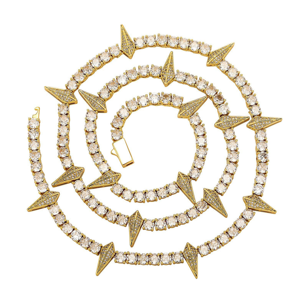 Iced Spike Tennis Chain- Miles Jewellery