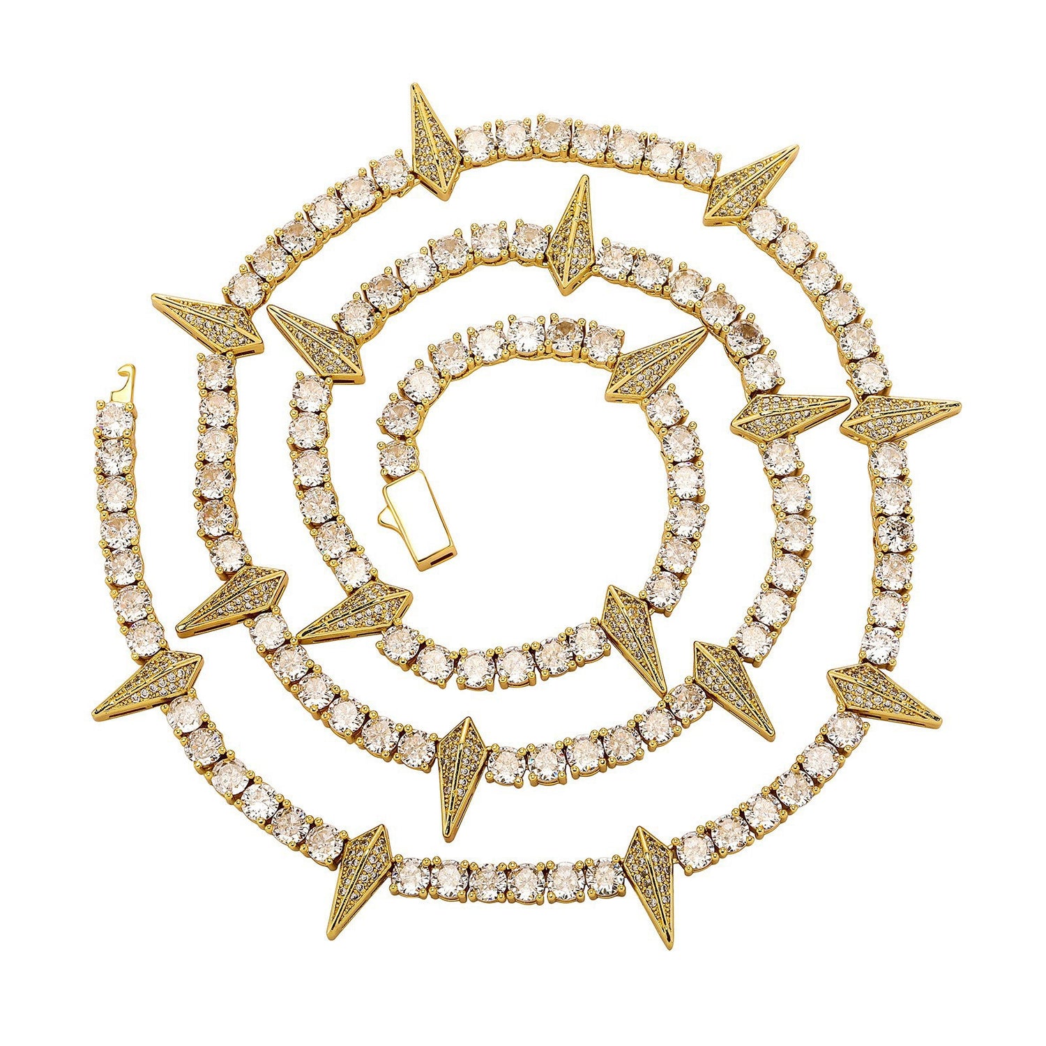 Iced Spike Tennis Chain- Miles Jewellery