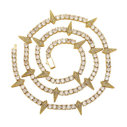 Iced Spike Tennis Chain- Miles Jewellery