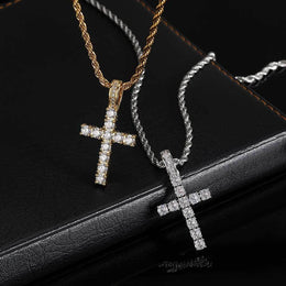 Iced Out Cross Pendant- Miles Jewellery