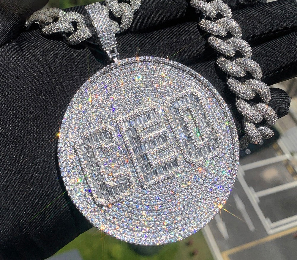 Iced Out CEO Round Pendant