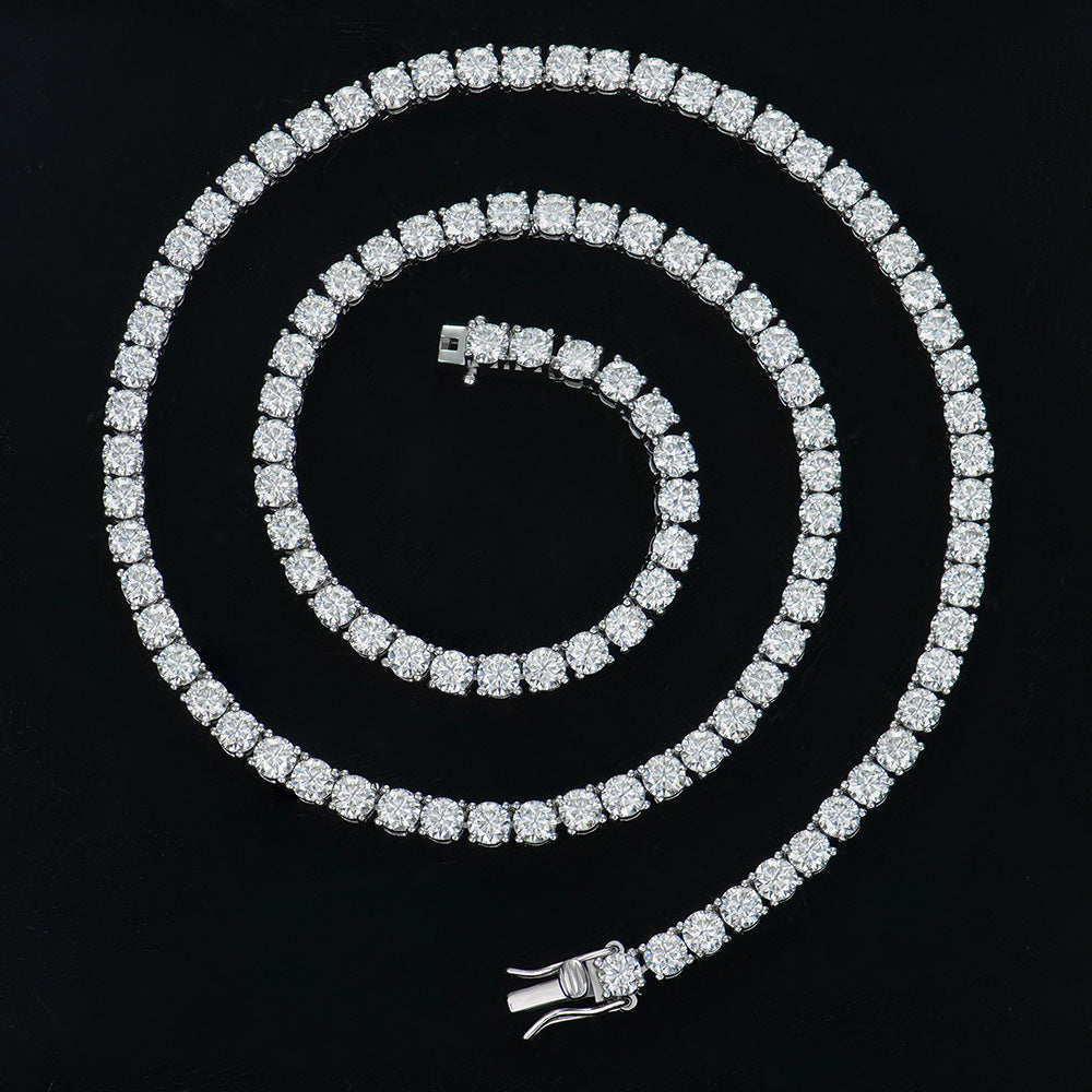 4mm Iced Tennis Chain Necklace- Miles Jewellery