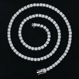 4mm Iced Tennis Chain Necklace- Miles Jewellery