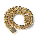15mm Baguette Iced Cuban Link Chain – CZ Diamond Miami Chain Necklace- Miles Jewellery