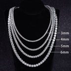 2-6mm Iced Tennis Chain Necklace- Miles Jewellery