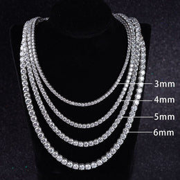2-6mm Iced Tennis Chain Necklace- Miles Jewellery