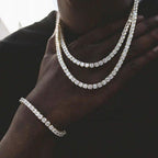 2-6.5mm Certified VVS1 D Moissanite Tennis Chain – 925 Sterling Silver Necklace- Miles Jewellery