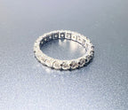 3mm Moissanite Tennis Chain Ring – 925 Sterling Silver Eternity Ring- Miles Jewellery