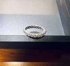 3mm Moissanite Tennis Chain Ring – 925 Sterling Silver Eternity Ring- Miles Jewellery