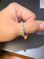 3mm Moissanite Tennis Chain Ring – 925 Sterling Silver Eternity Ring- Miles Jewellery
