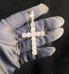 2-6.5mm VVS1 Moissanite 925 Sterling Silver Cross Pendant