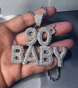 Iced Out 90 Baby Pendant – Copper CZ- Miles Jewellery