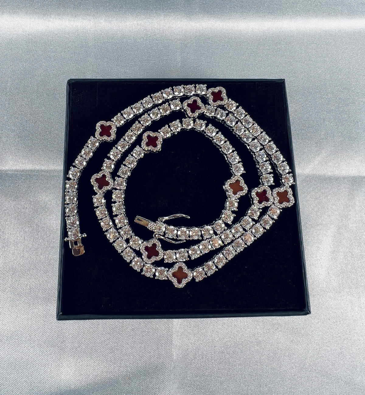 Four-Leaf Clover Lucky Tennis Chain- Miles Jewellery