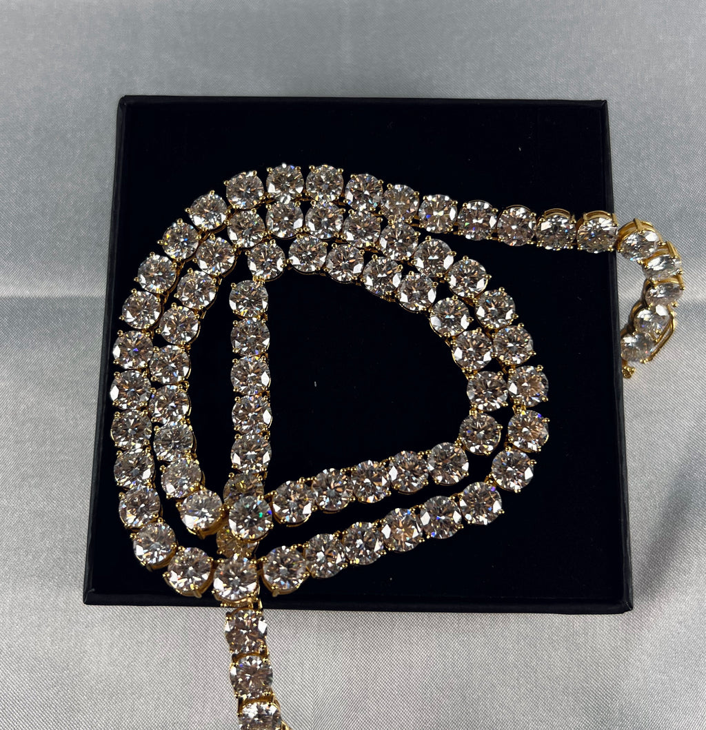 6.5mm VVS1 D Moissanite Tennis Chain – 925 Sterling Silver Necklace- Miles Jewellery